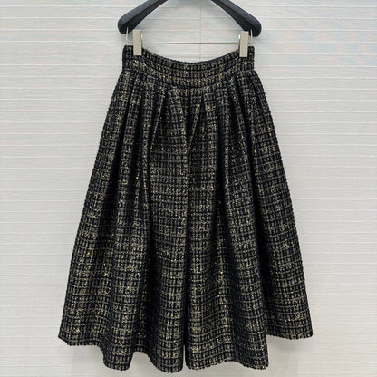 CC 25 Tweed Skirt Black Wool Polyamide