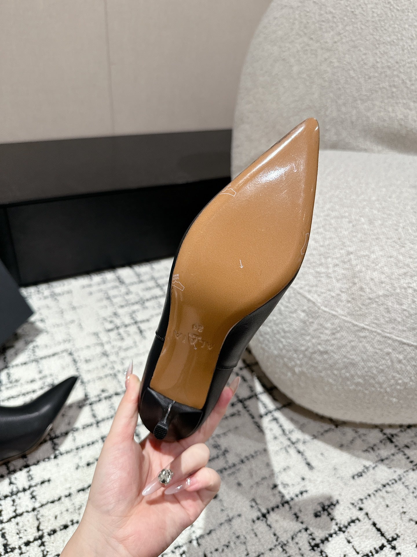 Alaila High Boots 60mm In Black Calfskin 916745