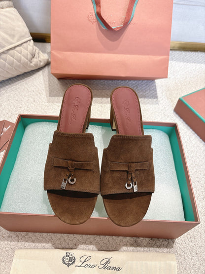 LP 25C Summer Charms Mules 55MM Brown Suede 215029