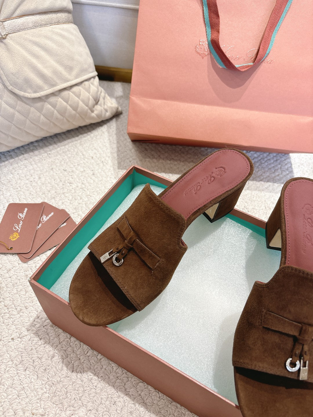 LP 25C Summer Charms Mules 55MM Brown Suede 215029