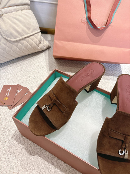 LP 25C Summer Charms Mules 55MM Brown Suede 215029