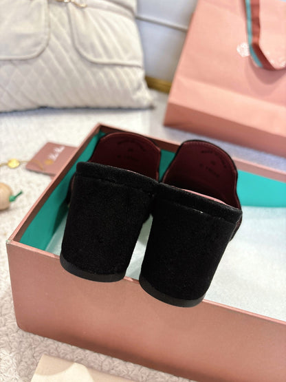 LP 25C Summer Charms Mules 55MM Black Suede 215027