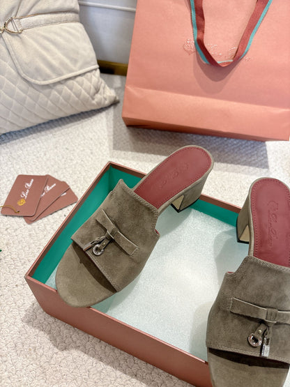 LP 25C Summer Charms Mules 55MM Army green Suede 215022