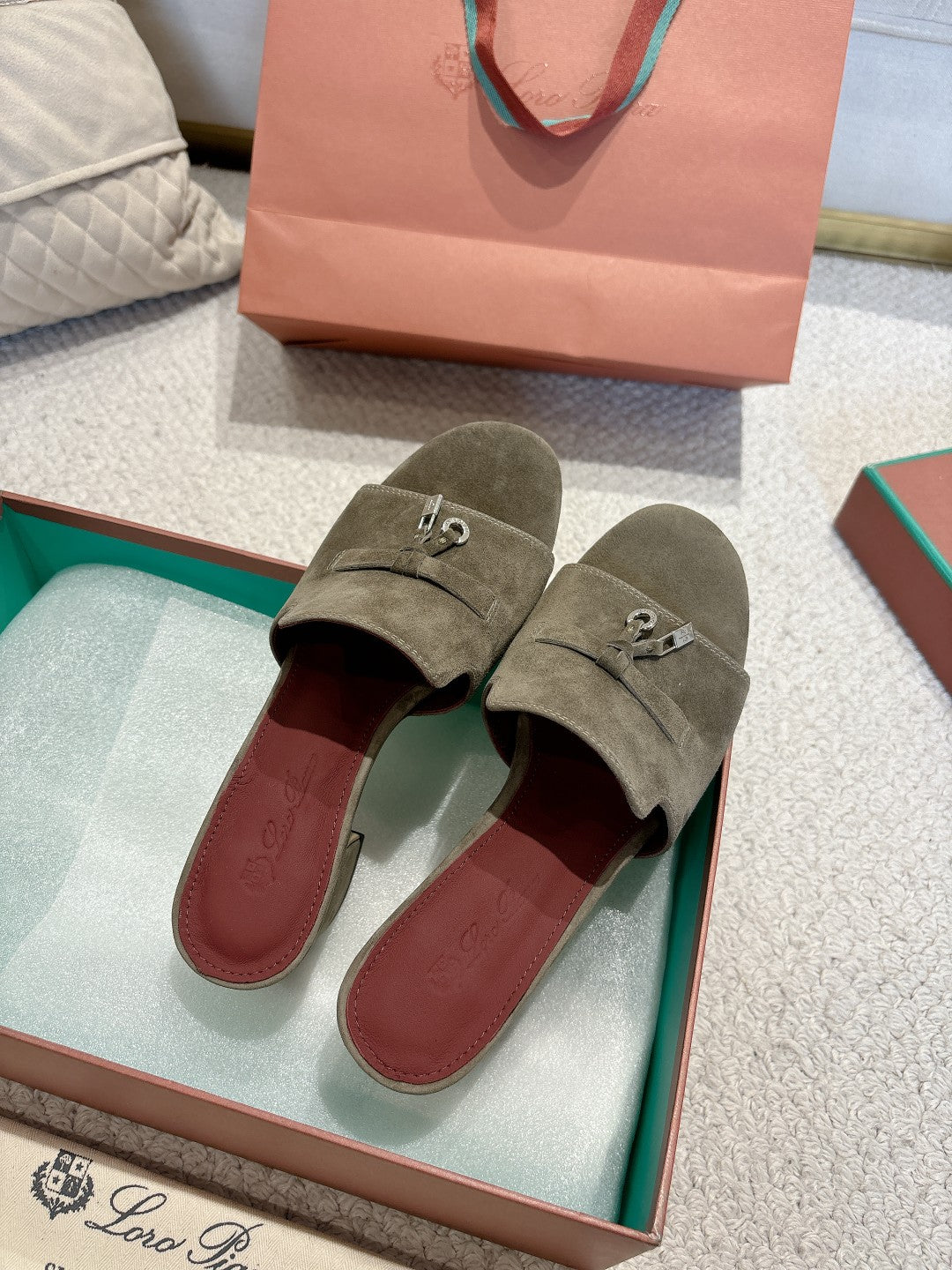 LP 25C Summer Charms Mules 55MM Army green Suede 215022