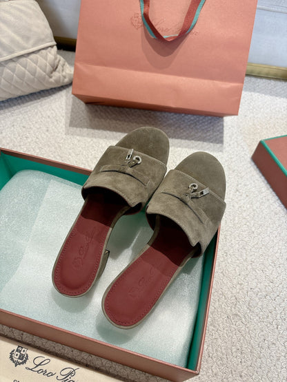 LP 25C Summer Charms Mules 55MM Army green Suede 215022