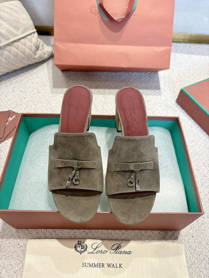 LP 25C Summer Charms Mules 55MM Army green Suede 215022