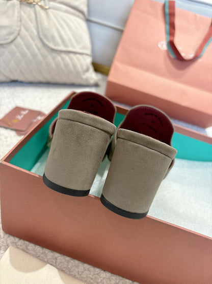 LP 25C Summer Charms Mules 55MM Army green Suede 215022