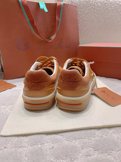 LP sneaker unisex style brown sheepskin mix suede 382664