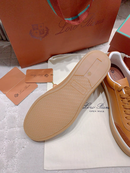 LP sneaker unisex style brown sheepskin mix suede 382664