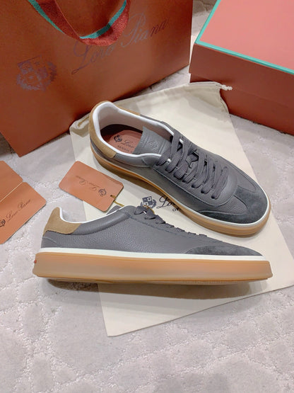 LP sneaker unisex style gray sheepskin mix suede 382665