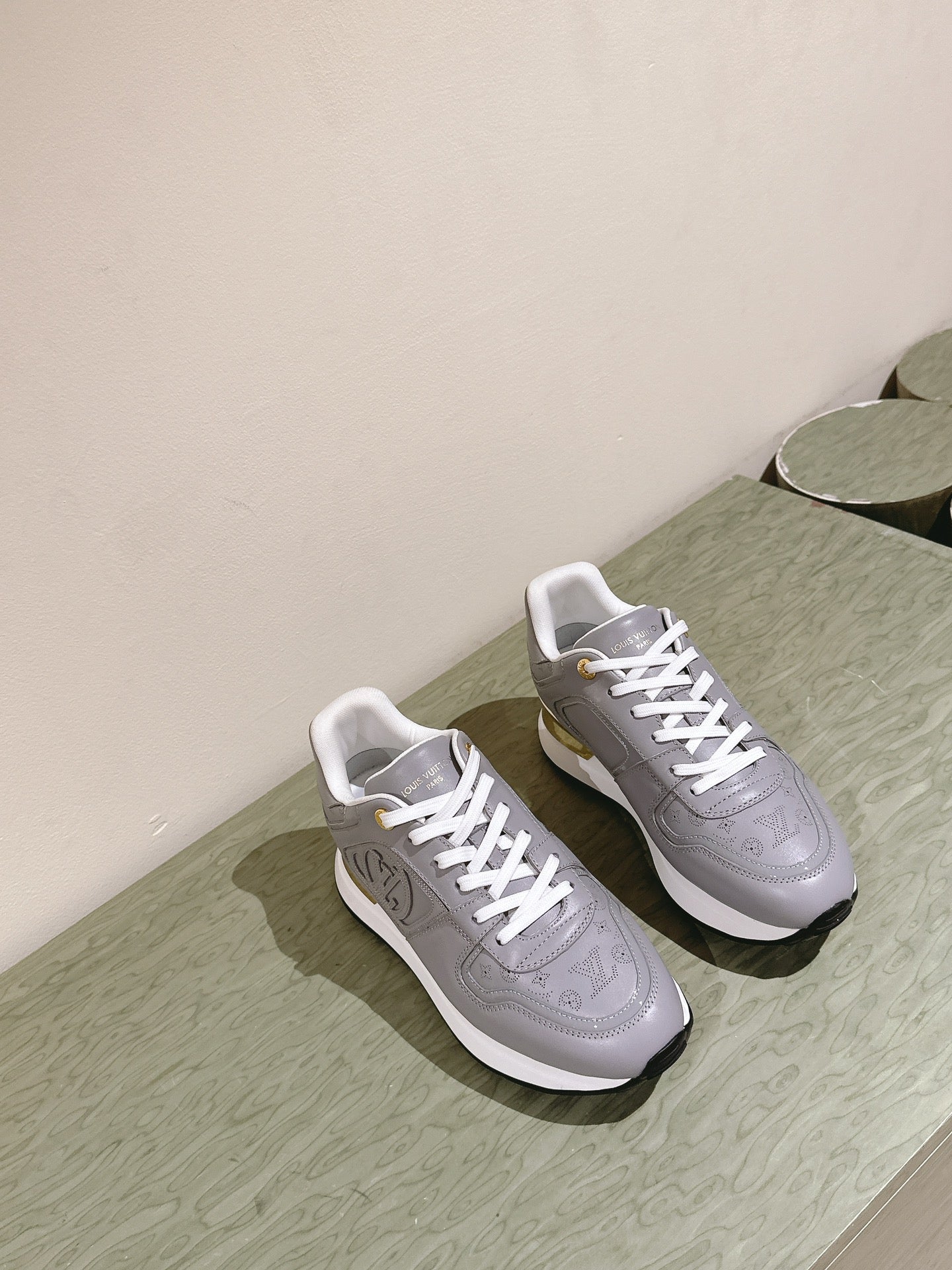 LV Neo Run Away Sneaker 50mm Grey Cowhide