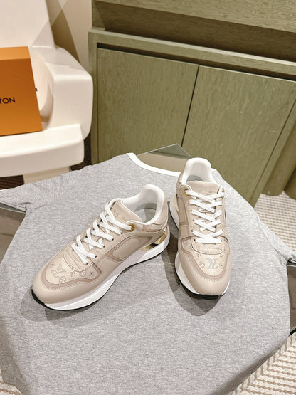 LV Neo Run Away Sneaker 50mm Beige Cowhide
