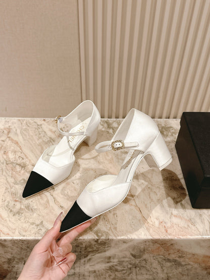 CC 25 Mary Jane Heels Silk and Sheepskin 267845