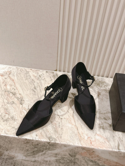 CC 25 Mary Jane Heels Silk and Sheepskin 267845