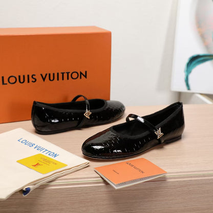 LV Romy Flat Black Damier Patent calf Leather 218322