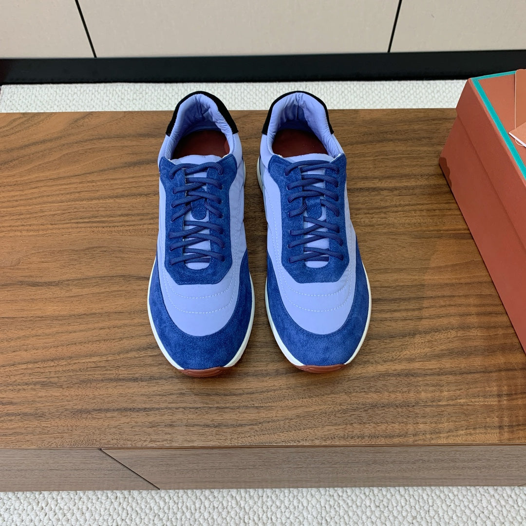 LP Week End Walk Sneaker In Could Blue Mix Blue Denim Fabric And Sudede  984386