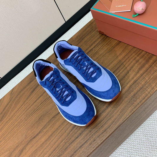 LP Week End Walk Sneaker In Could Blue Mix Blue Denim Fabric And Sudede  984386