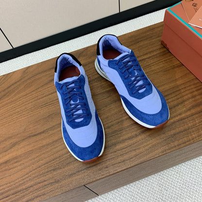 LP Week End Walk Sneaker In Could Blue Mix Blue Denim Fabric And Sudede  984386
