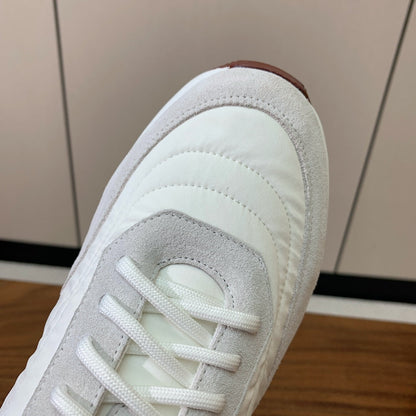 LP Week End Walk Sneaker In White Grey Mix Black Denim Fabric And Sudede 984392