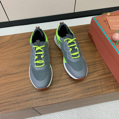 LP Week-End Walk Sneaker In Grey Mix Chartreuse Mesh Fabric 984410