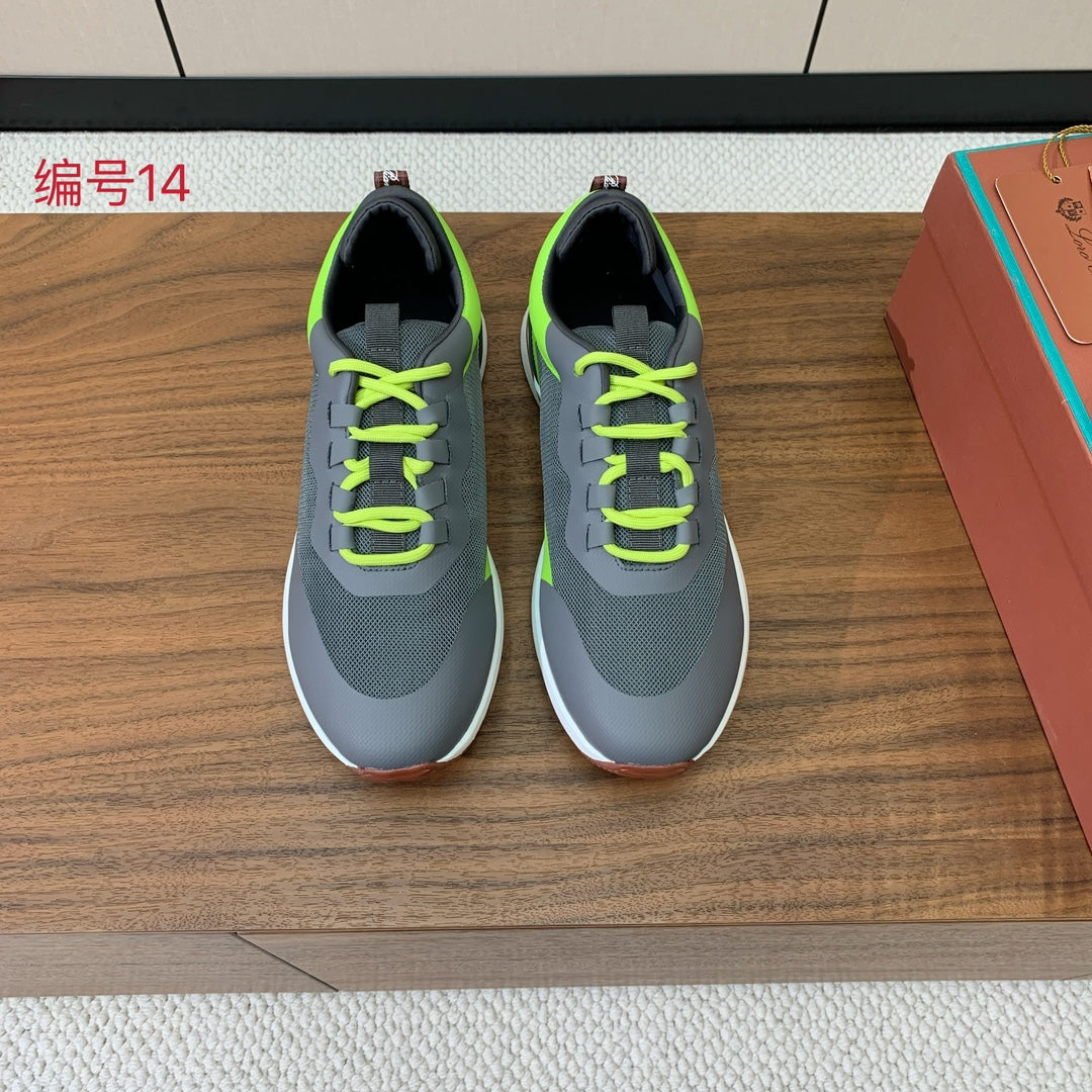 LP Week-End Walk Sneaker In Grey Mix Chartreuse Mesh Fabric 984410