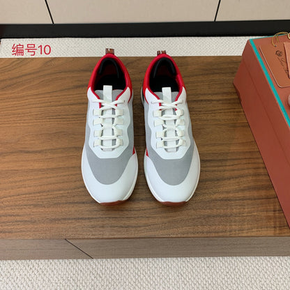 LP Week-End Walk Sneaker In Grey White Mix Red Black Mesh Fabric 984407