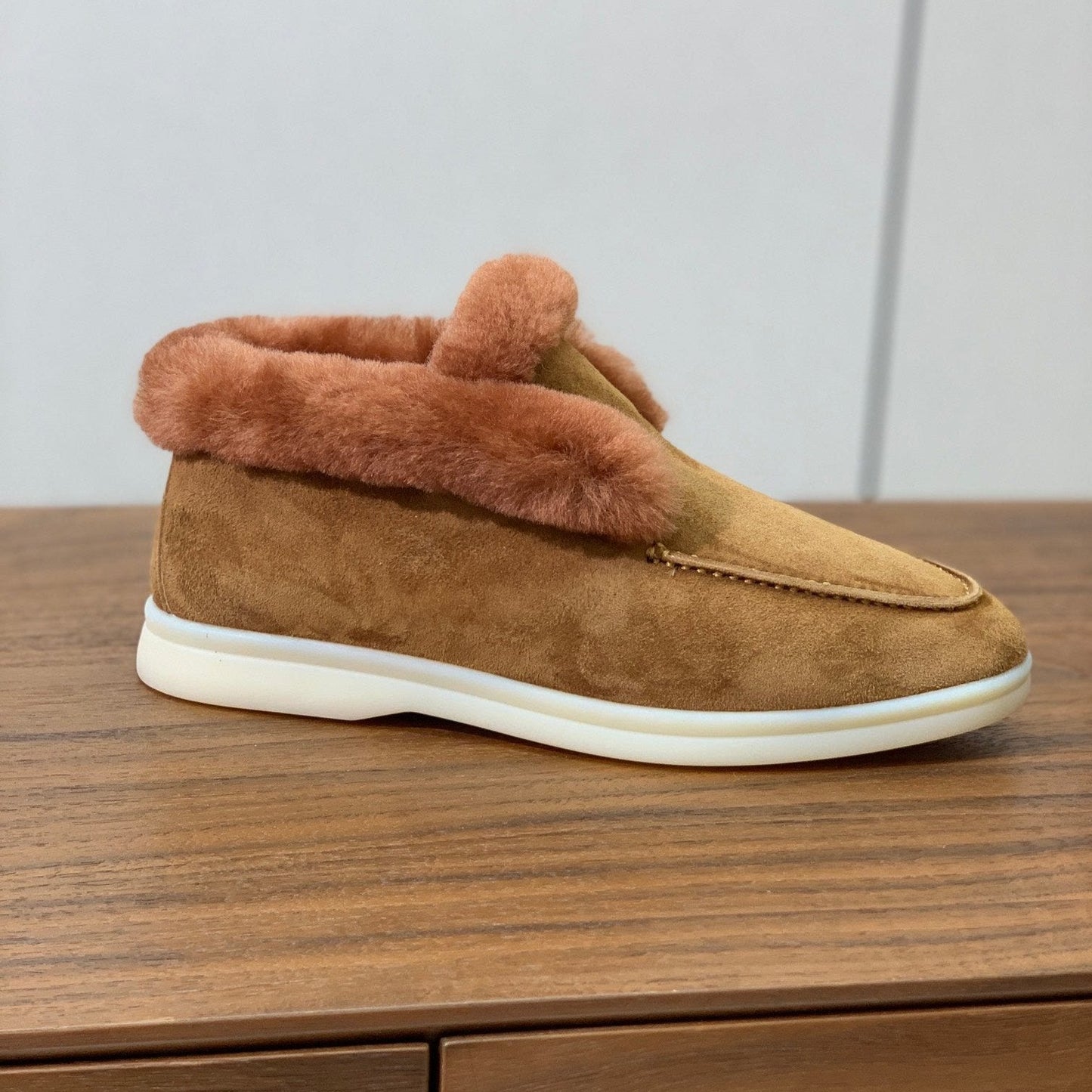LP Open Walk Chukka Boot Brown Suede Lamb Fur