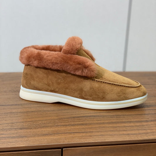 LP Open Walk Chukka Boot Brown Suede Lamb Fur