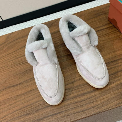 LP Open Walk Chukka Boot Powder Pearl Suede Lamb Fur