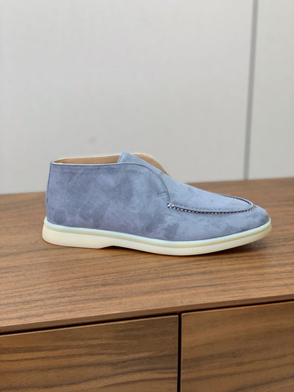 LP Open Walk Ankle Boot In Grey Blue Suede 984352