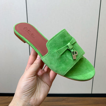 LP Summer Charms Sandal Lime Green Suede 220446