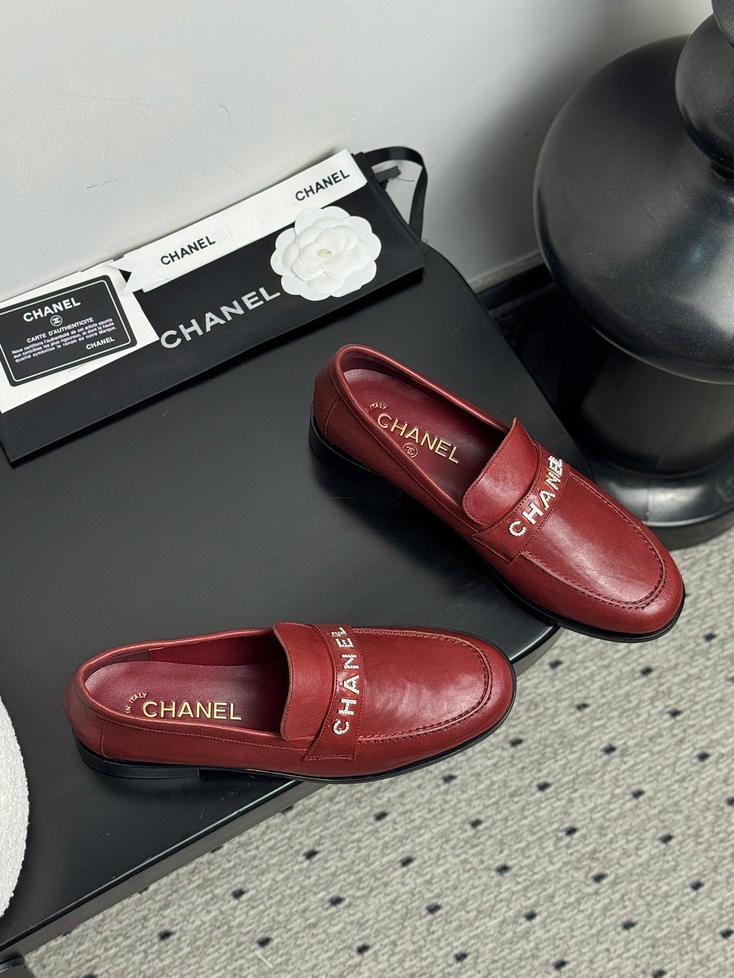 CC 25 Loafers Dark Red Cowhide 329802