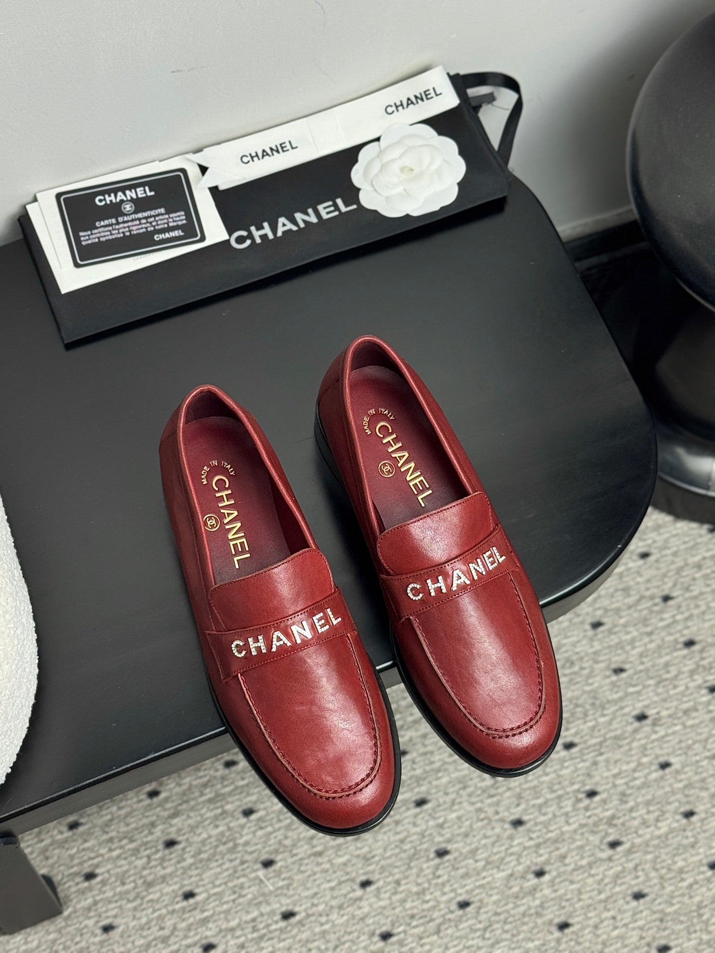 CC 25 Loafers Dark Red Cowhide 329802