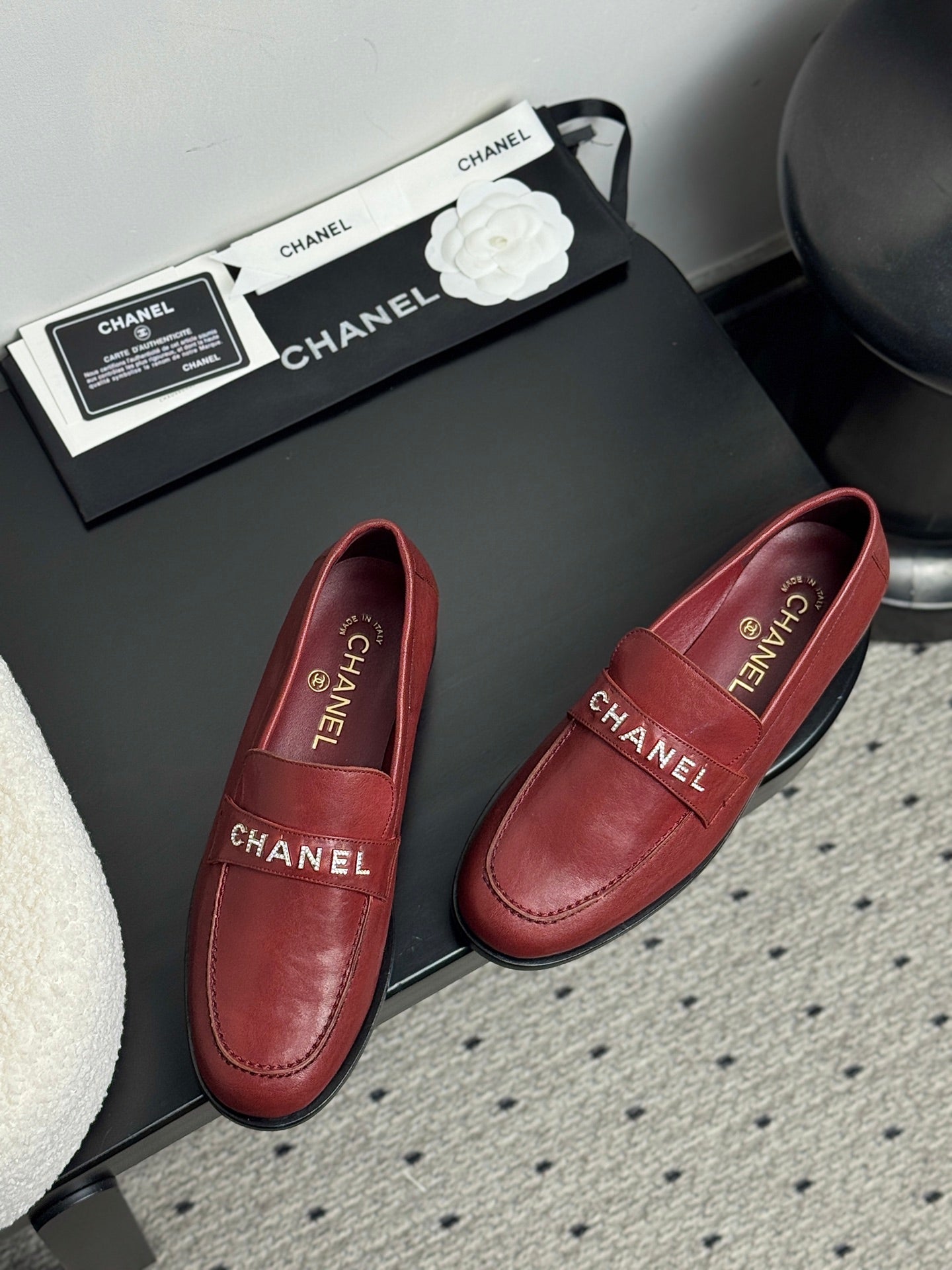 CC 25 Loafers Dark Red Cowhide 329802