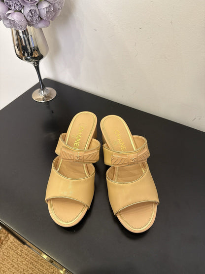 CC 25 Mule Beige Calfskin 365810