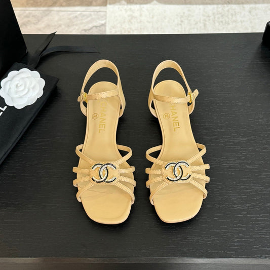 CC 15mm Sandal DarkCream Sheepskin  212923