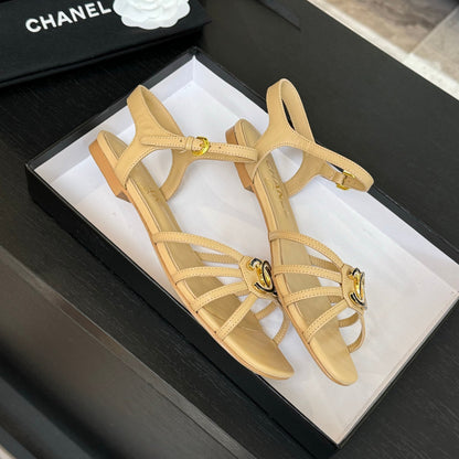 CC 15mm Sandal DarkCream Sheepskin  212923