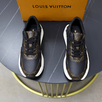 LV RUN AWAY SNEAKER BLACK AND CHOCOLATE BROWN