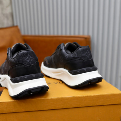 LV RUN AWAY SNEAKER BLACK AND CHOCOLATE BROWN