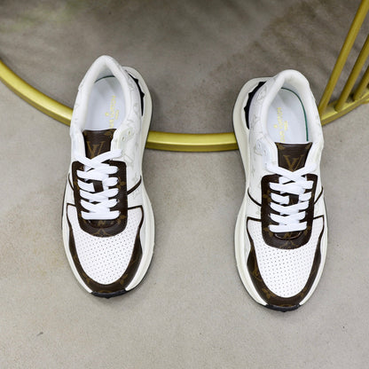 LV RUN AWAY SNEAKER WHITE AND CHOCOLATE BROWN
