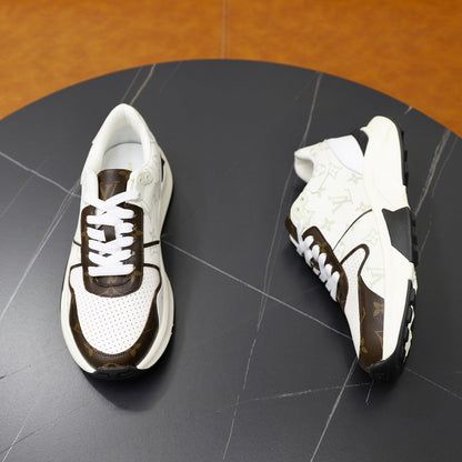 LV RUN AWAY SNEAKER WHITE AND CHOCOLATE BROWN