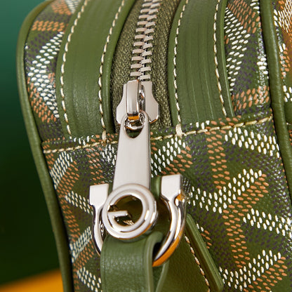 CAP-VERT PM BAG 22 IN WOODLAND GREEN GOYARDINE CANVAS