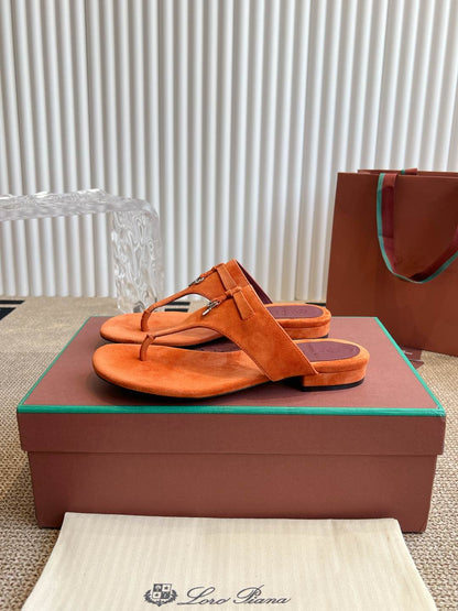 LP 25C Thong Slide Sandal  Kyoto Orange Suede 208110