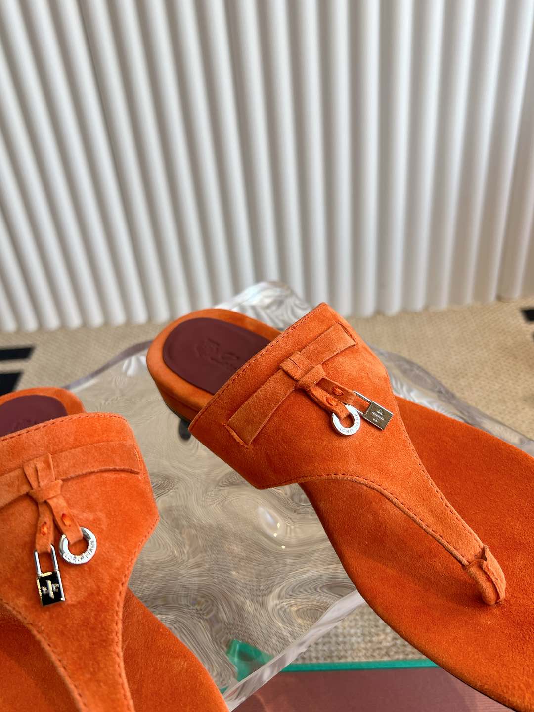 LP 25C Thong Slide Sandal  Kyoto Orange Suede 208110