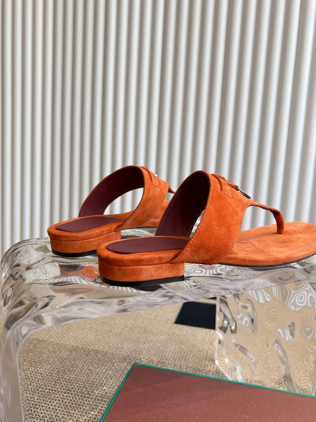 LP 25C Thong Slide Sandal  Kyoto Orange Suede 208110