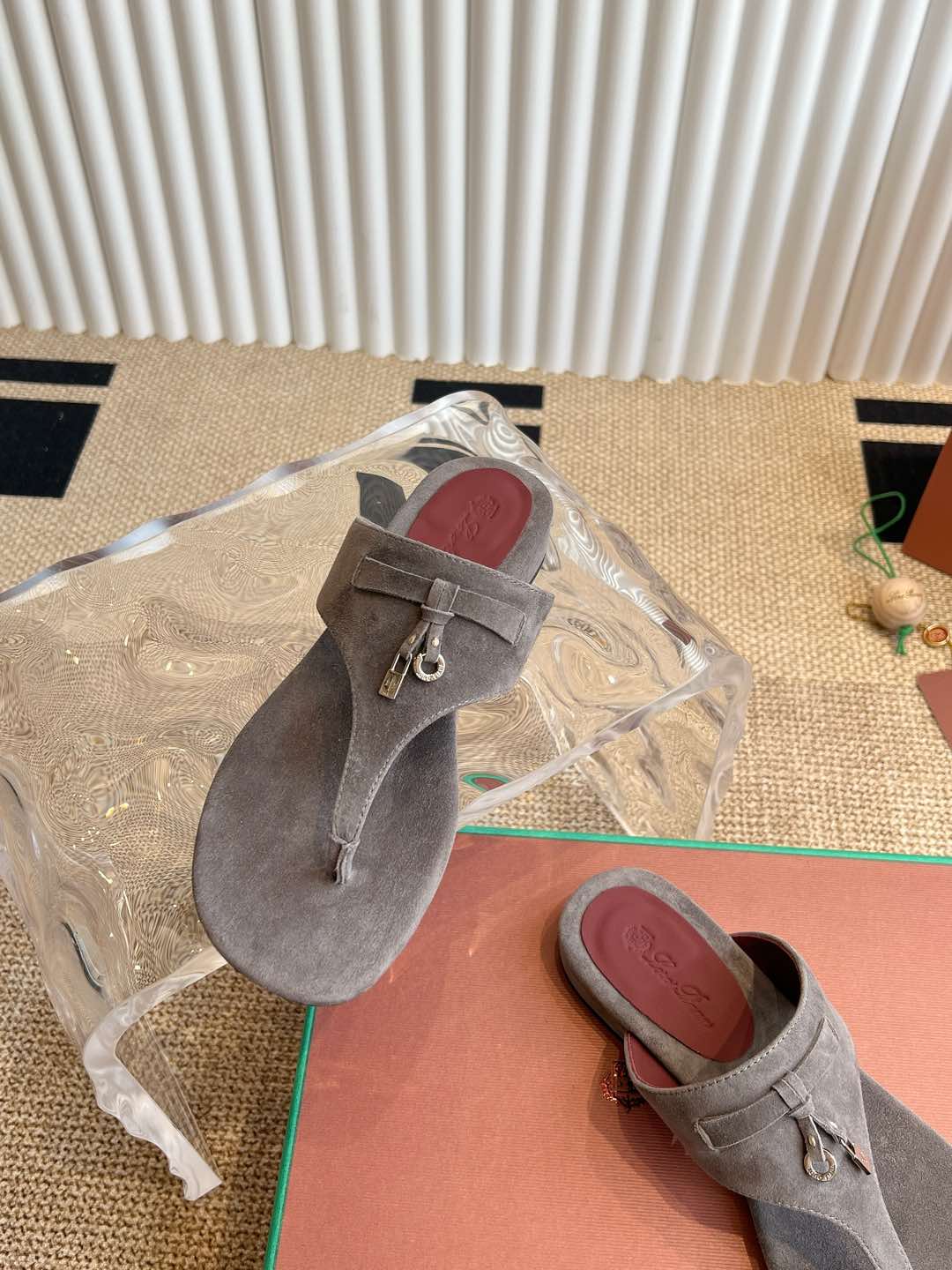 LP 25C Thong Slide Sandal Koala Brown Suede 208104