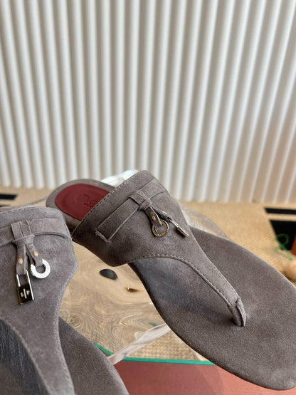 LP 25C Thong Slide Sandal Koala Brown Suede 208104