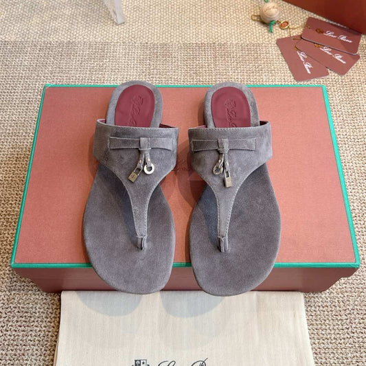 LP 25C Thong Slide Sandal Koala Brown Suede 208104
