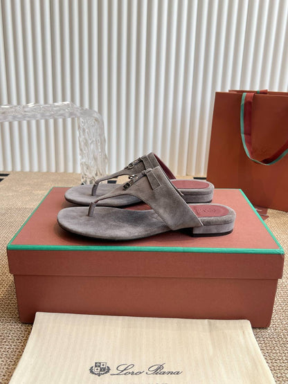 LP 25C Thong Slide Sandal Koala Brown Suede 208104