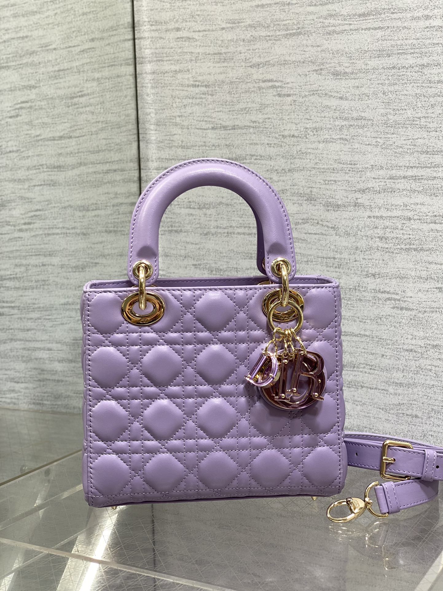 Lady Bag 20cm Violet Lambskin